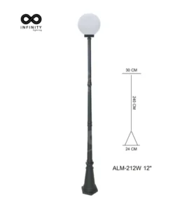 เสาไฟสนาม ALM-212W 12"