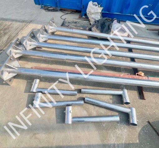 งานเสากลม 3" สูง 6 เมตร กิ่งเดี่ยวยื่น 50cm. ชุบกัลวาไนซ์ - Image 4