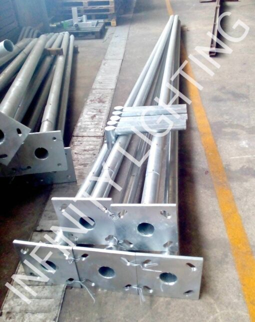 งานเสากลม 3" สูง 6 เมตร กิ่งเดี่ยวยื่น 50cm. ชุบกัลวาไนซ์ - Image 3
