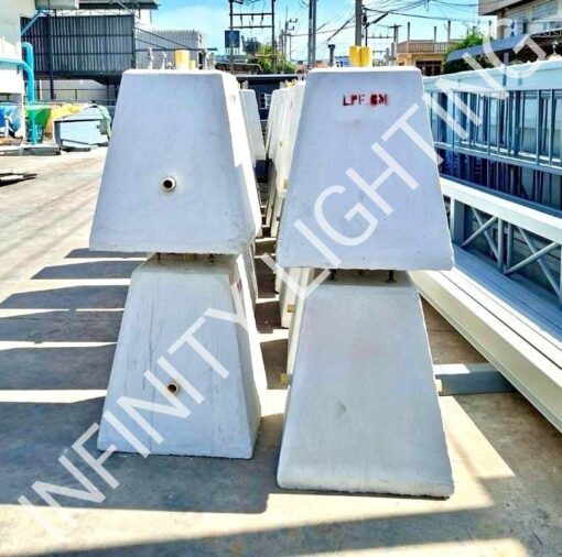 งานตอม่อฐานรากเสาไฟ ขนาด 400×700×800mm.  ระยะน็อต 250mm. (สำหรับเสาไฟสูง 6 เมตร) - Image 2
