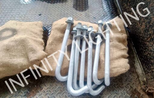 งานเสาไฟถนน สูง 6 เมตร กิ่งเดี่ยว และ กิ่งคู่ ชุบกัลวาไนซ์  พร้อม เจโบลท์ M25x400mm. ชุบกัลวาไนซ์ - Image 2