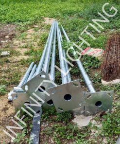 งานเสากลม 3" สูง 6 เมตร กิ่งเดี่ยวยาว 1 เมตร ชุบกัลวาไนซ์