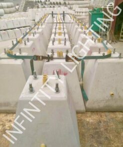 งานตอม่อฐานรากเสาไฟขนาด 400×800×800mm. ระยะน็อต 250mm.