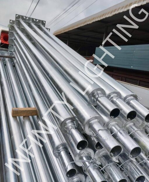 งานเสากลม 3" สูง 5 เมตร ไม่มีกิ่งปลาย 2" ชุบกัลวาไนซ์ - Image 2