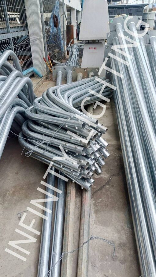 งานเสาไฟถนน สูง 6 เมตร กิ่งเดี่ยว ชุบกัลวาไนซ์ + กราวด์หรอด 5/8"×2.4m - Image 4