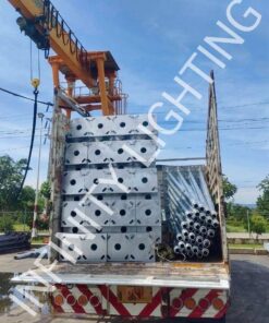 งานเสากลม 3" สูง 6 เมตร ไม่มีกิ่งปลาย 2" ชุบกัลวาไนซ์