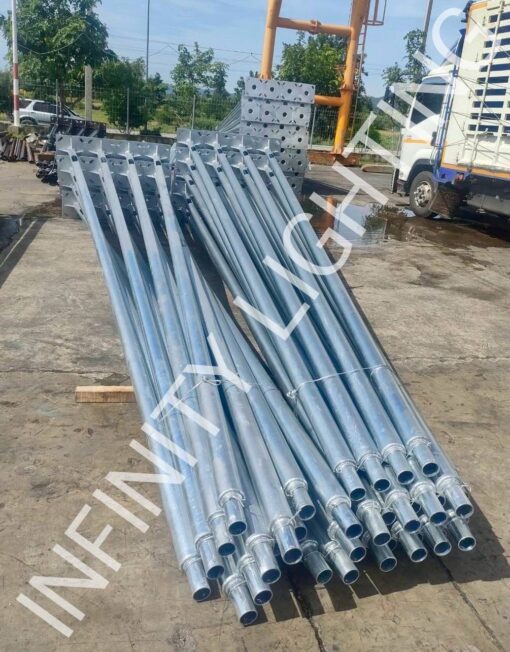 งานเสากลม 3" สูง 6 เมตร ไม่มีกิ่งปลาย 2" ชุบกัลวาไนซ์ - Image 5