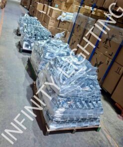 งานกิ่งโคมประปากัลวาไนซ์ 1.5" ยื่น 1.2 เมตร R300 คาดเหลือง พร้อมขาจับปรับได้ 1.5" ชุบกัลวาไนซ์