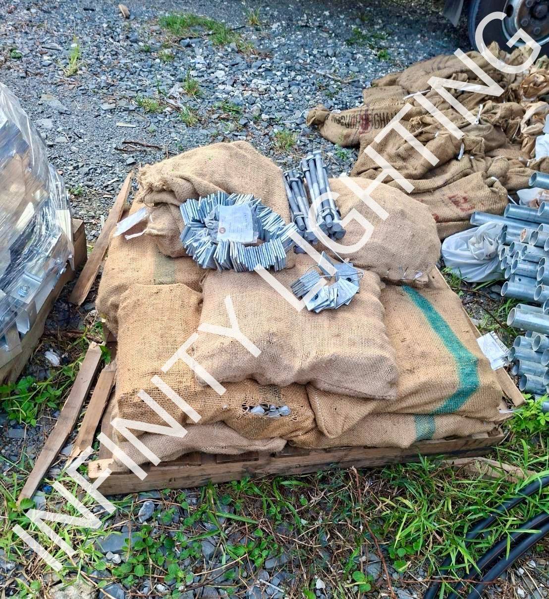 งานกิ่งโคมประปากัลวาไนซ์ 15" ระยะยื่น 1.2 เมตร R300 คาดเหลือง - Image 8