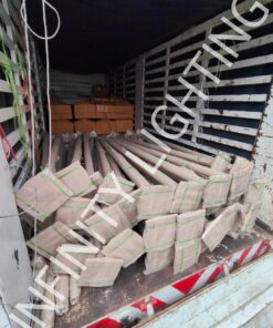 งานเสาไฟสนามพร้อมโคม 2.5" สูง 3 เมตร พ่นสีดำ