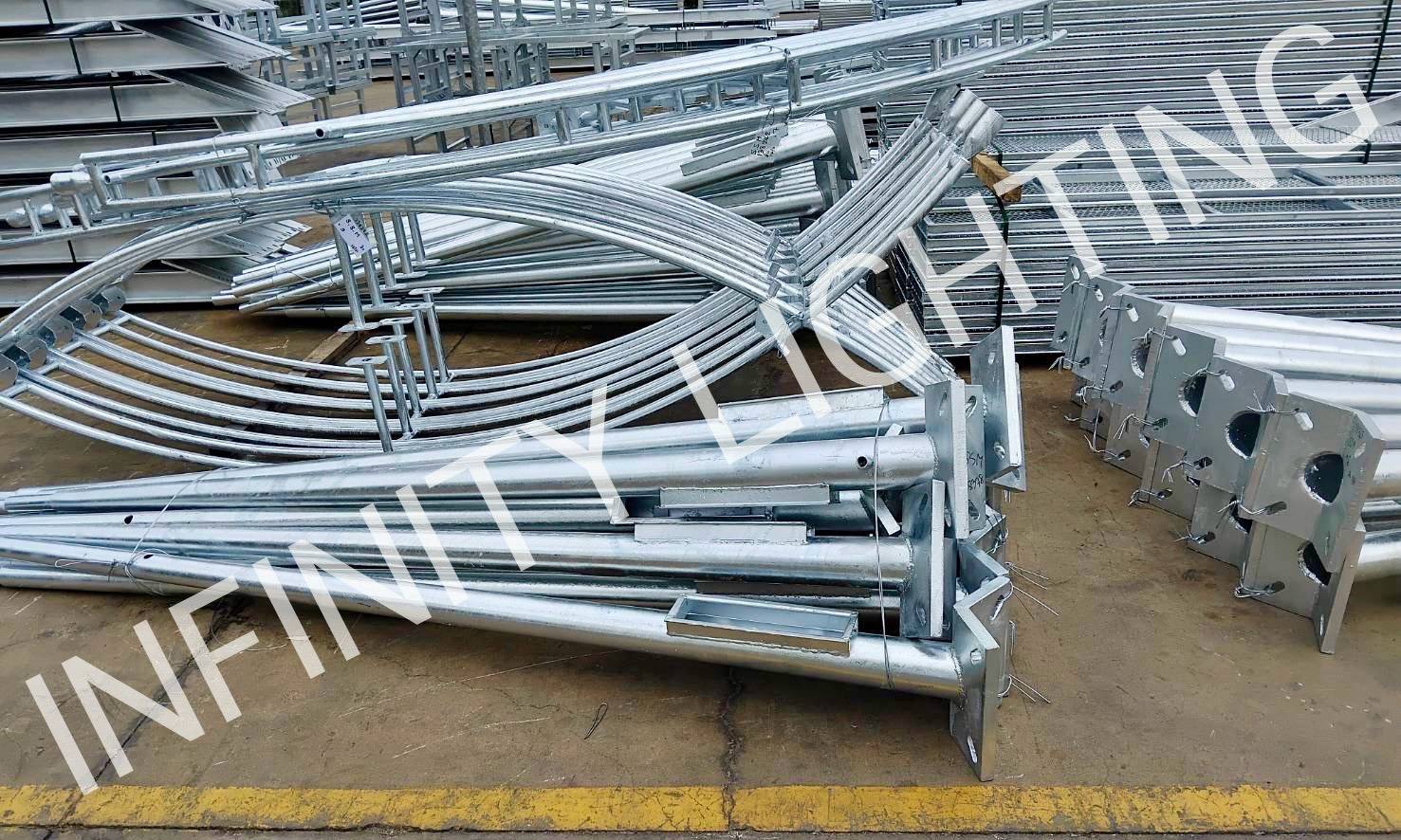 งานเสาไฟถนน กิ่งเดี่ยว กิ่งคู่ ชุบกัลวาไนซ์ ผลิตตามแบบลูกค้า - Image 5