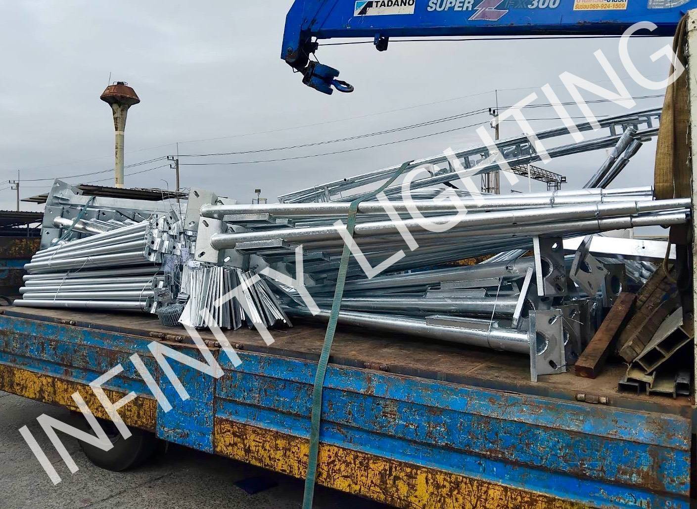 งานเสาไฟถนน กิ่งเดี่ยว กิ่งคู่ ชุบกัลวาไนซ์ ผลิตตามแบบลูกค้า - Image 2