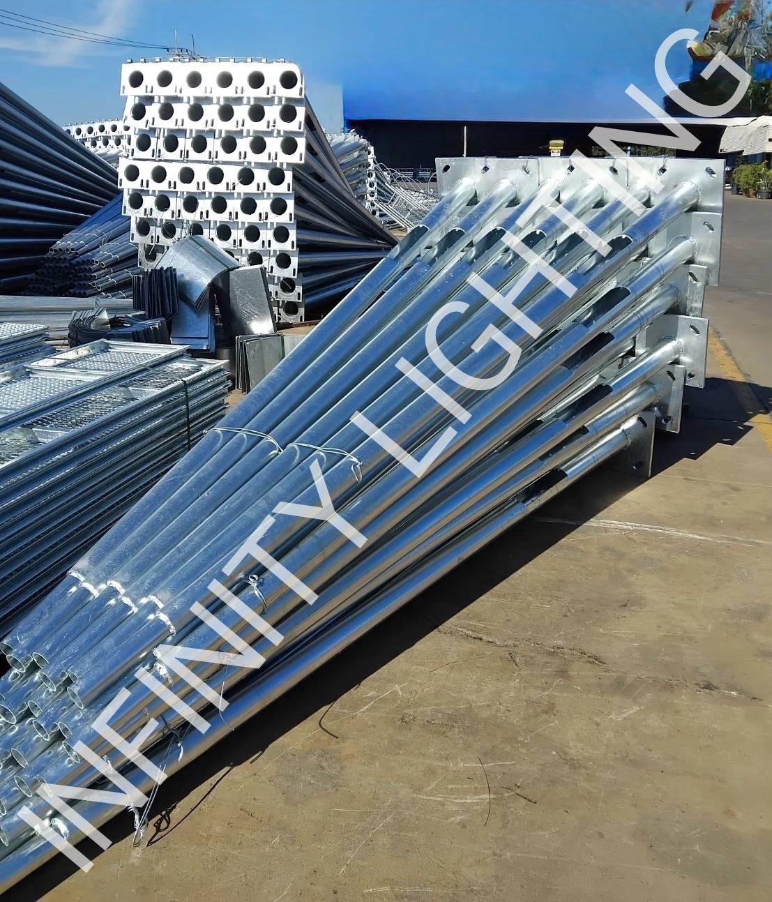 งานเสาไฟถนน กิ่งเดี่ยว กิ่งคู่ ชุบกัลวาไนซ์ ผลิตตามแบบลูกค้า - Image 3