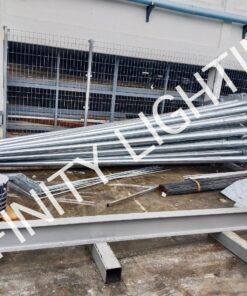 งานเสาไฟถนน สูง 6 เมตร กิ่งเดี่ยว ชุบกัลวาไนซ์