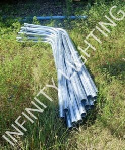 งานเสาไฟถนน สูง 6 เมตร กิ่งเดี่ยว ชุบกัลวาไนซ์