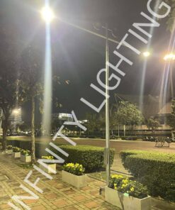 งานเสาโพสท็อป สูง 3-4 เมตร กิ่งเดี่ยว พร้อมกิ่งสำหรับยึดป้าย + Service door กันน้ำ ชุบกัลวาไนซ์ (ผลิตตามแบบลูกค้า)