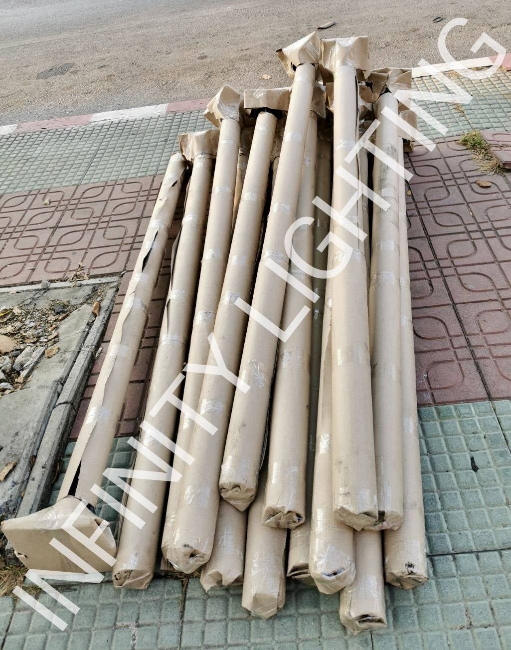 งานเสาไฟจราจร พร้อมป้ายไฟกระพริบโซล่าเซลล์ - Image 3