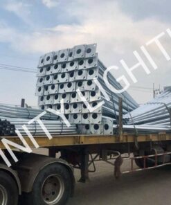 งานเสาไฟถนน สูง 6 เมตร กิ่งเดี่ยว ชุบกัลวาไนซ์ พร้อมสายไฟ