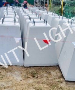 งานตอม่อฐากรากเสาไฟ ขนาด 400x700x800mm. ระยะน็อต 250mm. ไม่ใส่ท่อ PVC