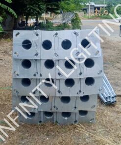 เสาไฟถนน 6 เมตร กิ่งเดี่ยว ชุบกัลวาไนซ์