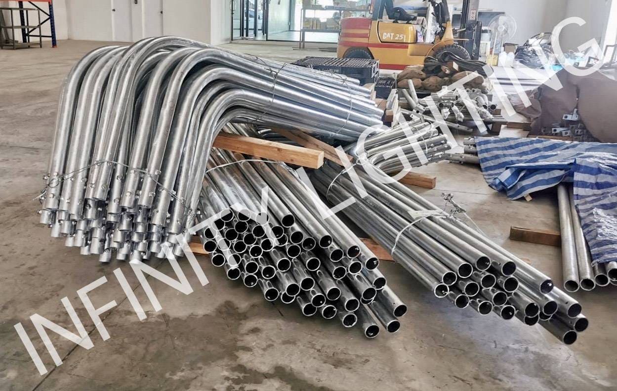 งานเสาไฟถนน สูง 6 เมตร กิ่งเดี่ยว ชุบกัลวาไนซ์ - Image 2