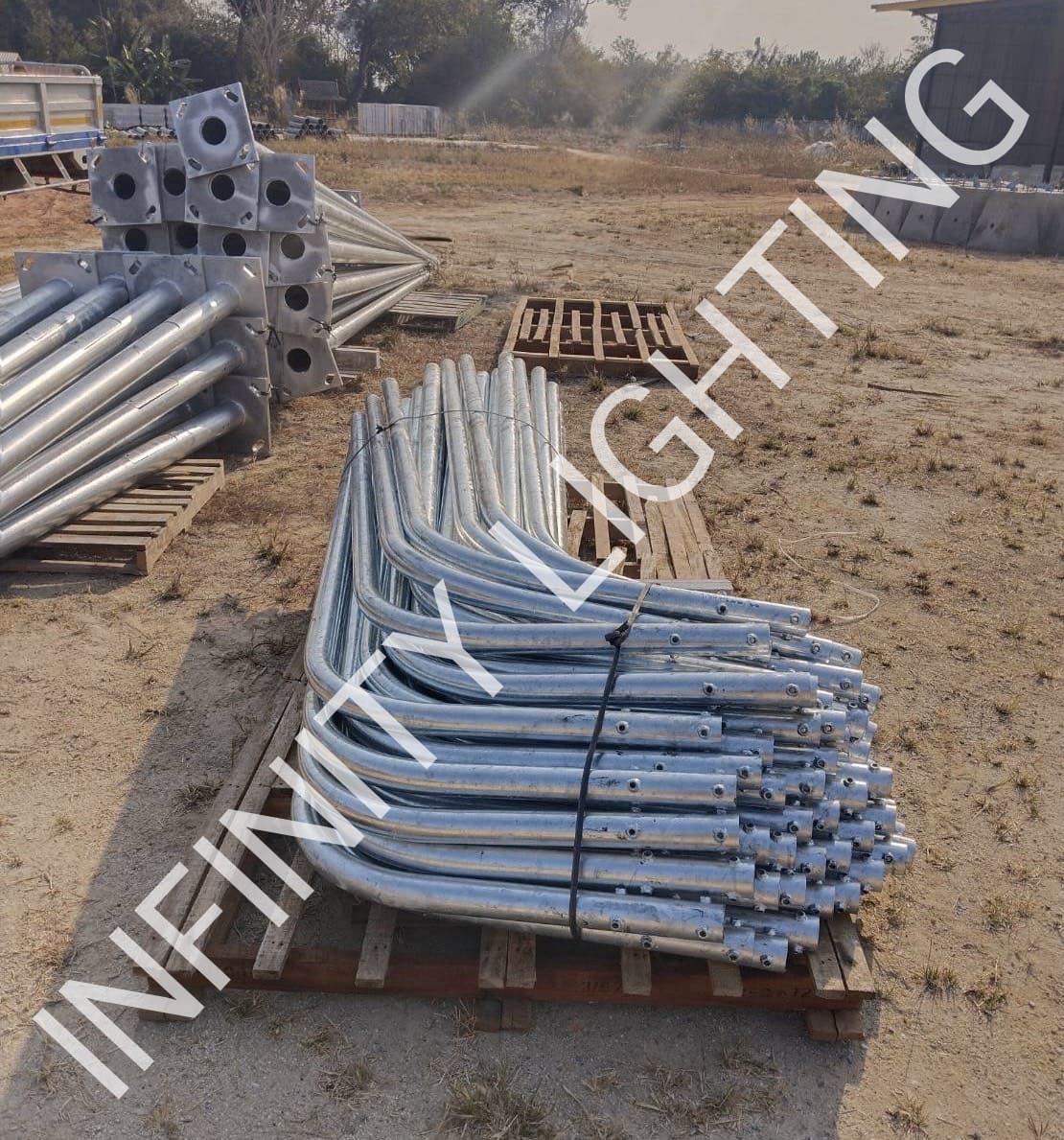 จัดส่งเสาไฟถนน สูง 6 เมตร กิ่งเดี่ยว ชุบกัลวาไนซ์ - Image 2